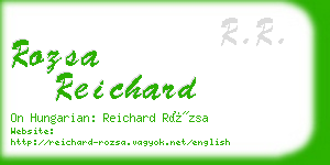 rozsa reichard business card